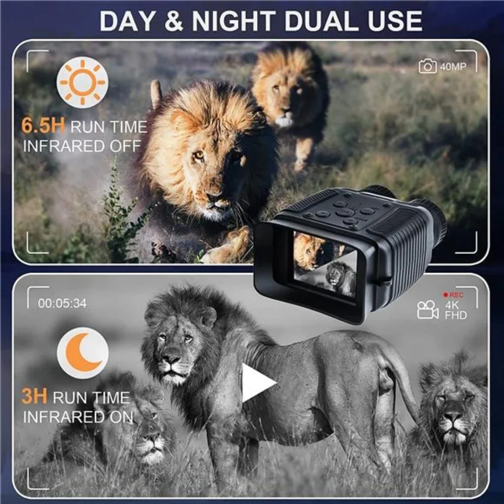 Night Vision Goggles - 4K HD Binocular  with 8X Digital Zoom
